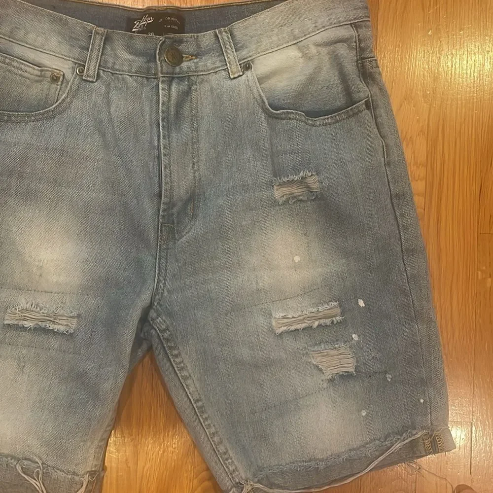 Brooklyn Cloth Distressed Original Jean Shorts - 36